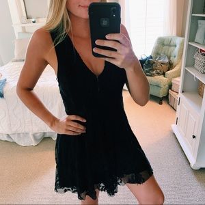 Free People Black Lace Dress